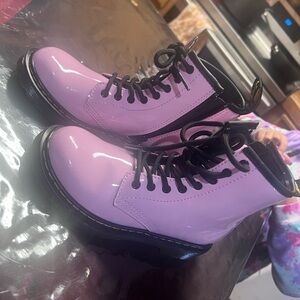 Women's Pink Lace-Up Boots